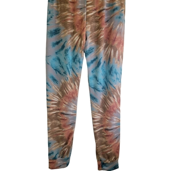 Rainbow Tie Dye Joggers with Pockets - Picture 12 of 12